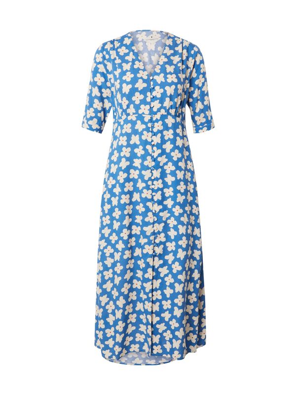 Thinking MU Thinking MU Рокля тип риза 'CAMELIA'  синьо / тъмночервено / бяло