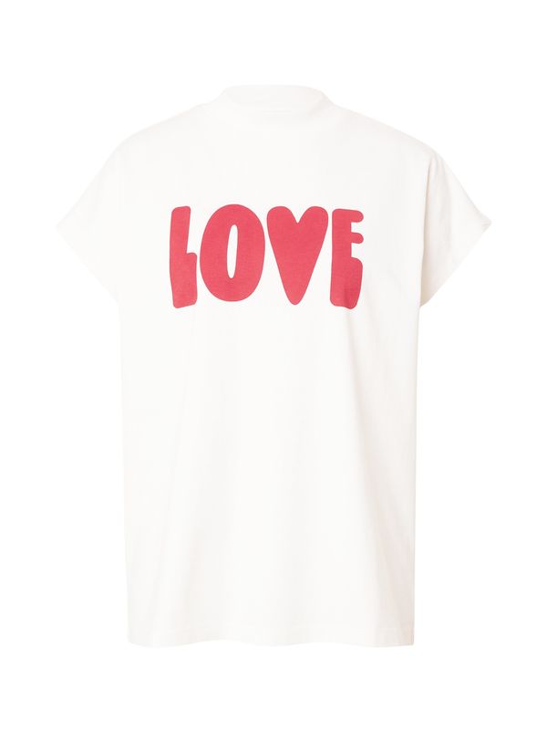 Thinking MU Thinking MU Тениска 'LOVE VOLTA'  червено / бяло