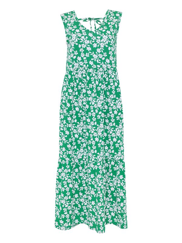 Threadbare Threadbare Лятна рокля 'Byers Tiered'  тревнозелено / бяло