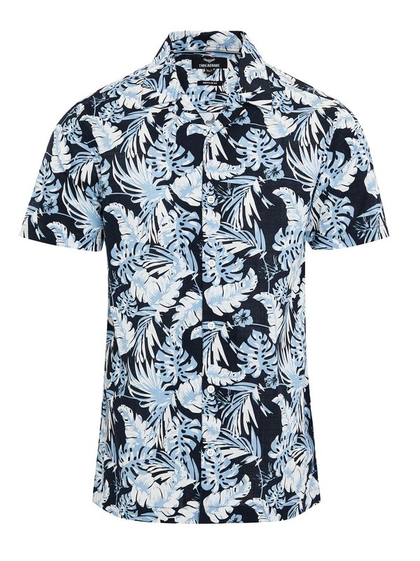 Threadbare Threadbare Риза 'Romeo'  светлосиньо / черно