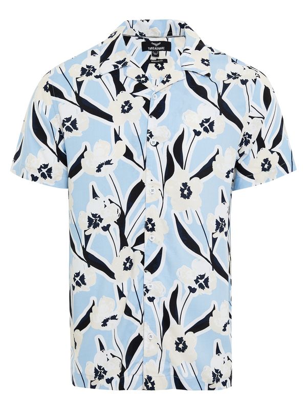 Threadbare Threadbare Тениска  пастелно синьо / черно / бяло