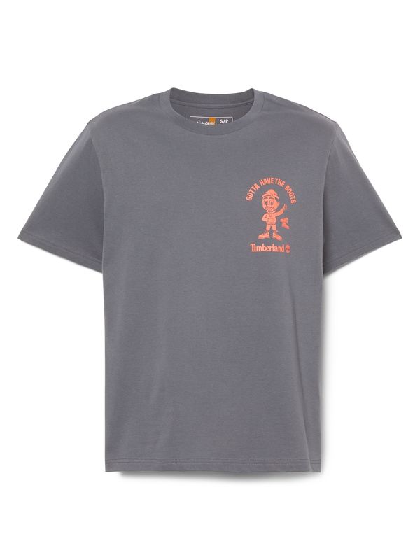 TIMBERLAND TIMBERLAND Тениска 'About The Boots'  сиво / розово