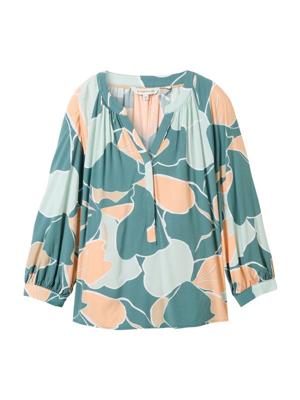 TOM TAILOR TOM TAILOR Блуза  циан / пастелно синьо / кайсия