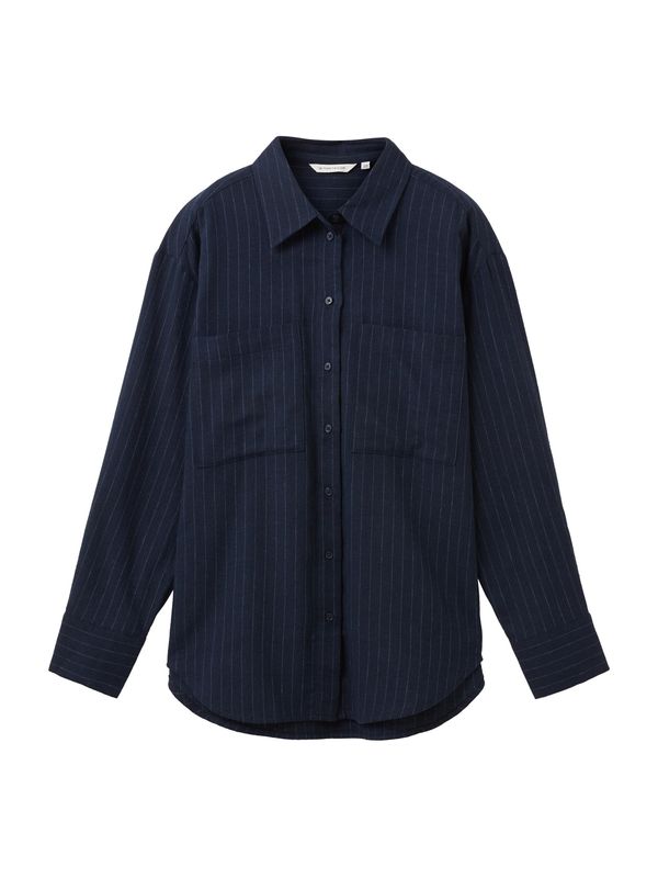 TOM TAILOR TOM TAILOR Блуза  морскосиньо / гълъбово синьо