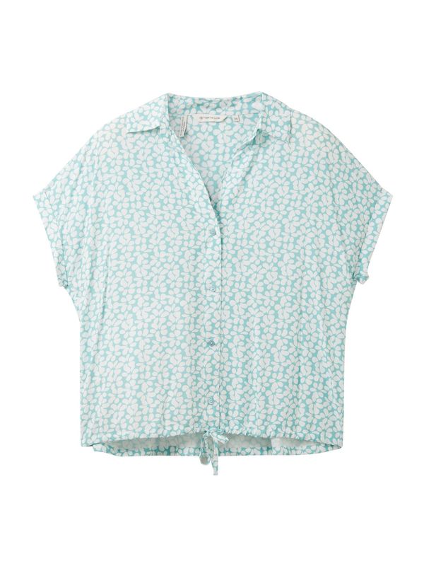 TOM TAILOR TOM TAILOR Блуза  нефритено зелено / бяло