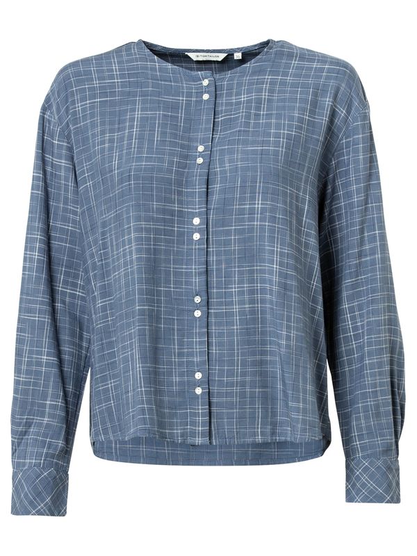TOM TAILOR TOM TAILOR Блуза  нейви синьо / гълъбово синьо / бяло