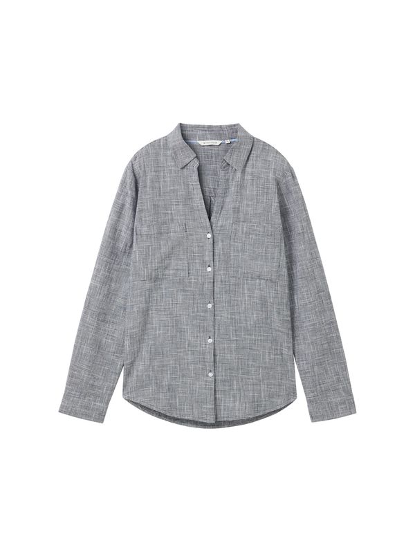 TOM TAILOR TOM TAILOR Блуза  нощно синьо / бяло