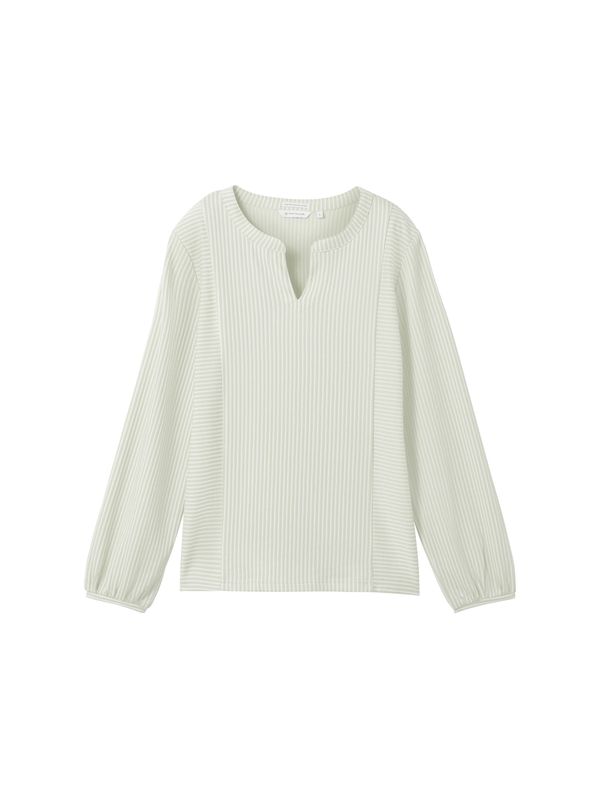 TOM TAILOR TOM TAILOR Блуза  пастелно зелено / бяло