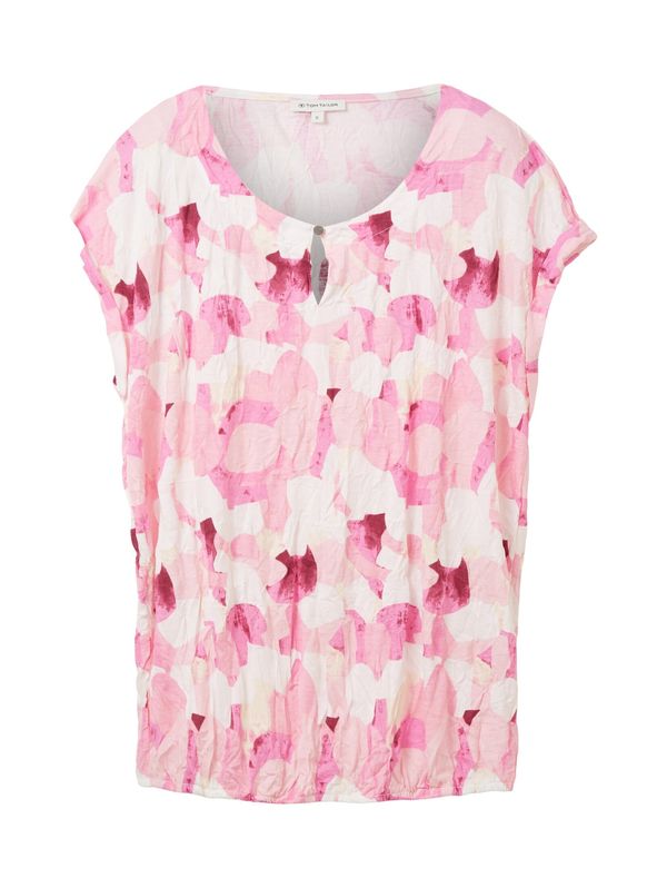 TOM TAILOR TOM TAILOR Блуза  розово / бледорозово / бяло