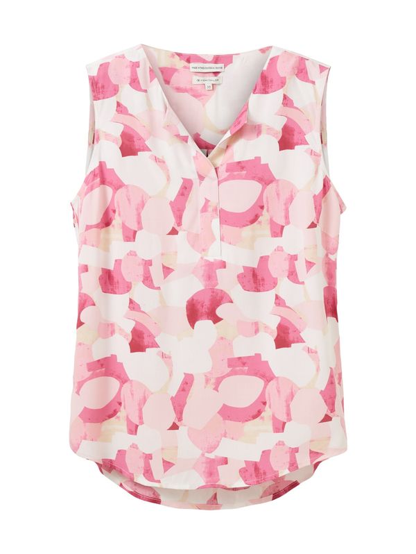 TOM TAILOR TOM TAILOR Блуза  розово / бяло