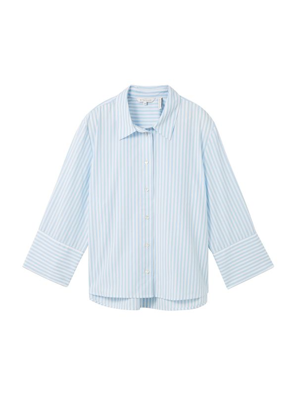 TOM TAILOR TOM TAILOR Блуза  светлосиньо / бяло