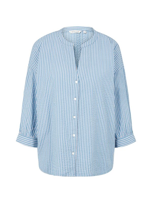 TOM TAILOR TOM TAILOR Блуза  светлосиньо / бяло