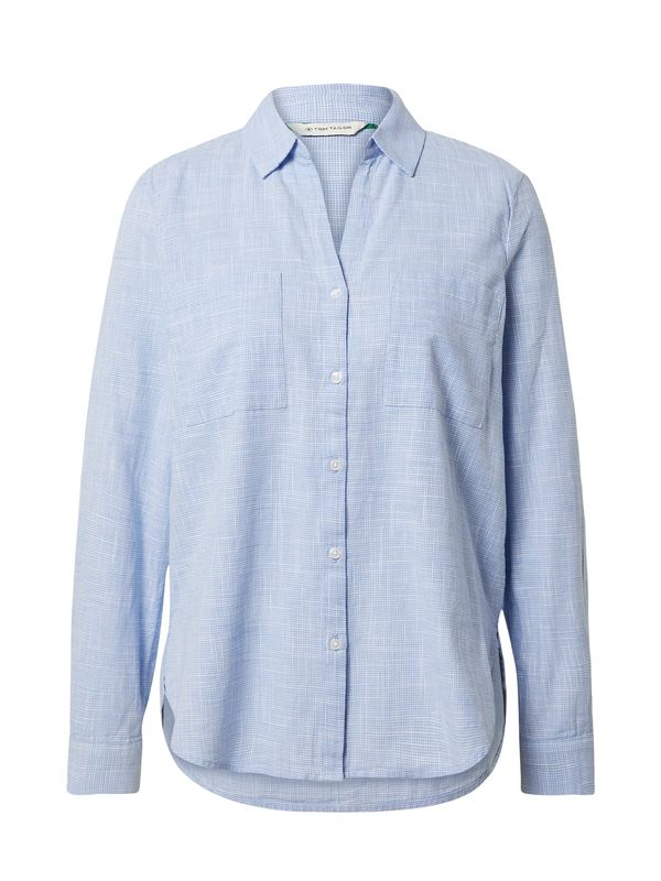 TOM TAILOR TOM TAILOR Блуза  светлосиньо / бяло