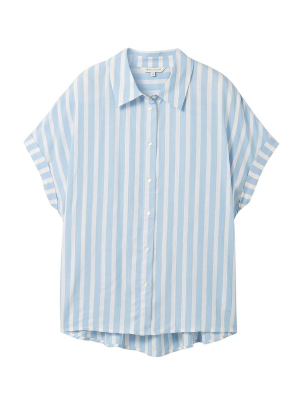 TOM TAILOR TOM TAILOR Блуза  светлосиньо / бяло