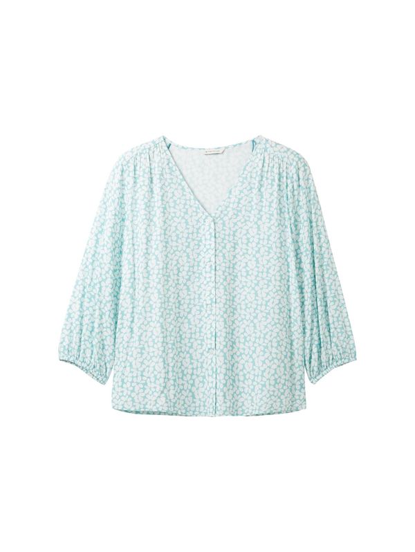 TOM TAILOR TOM TAILOR Блуза  тюркоазен / бяло