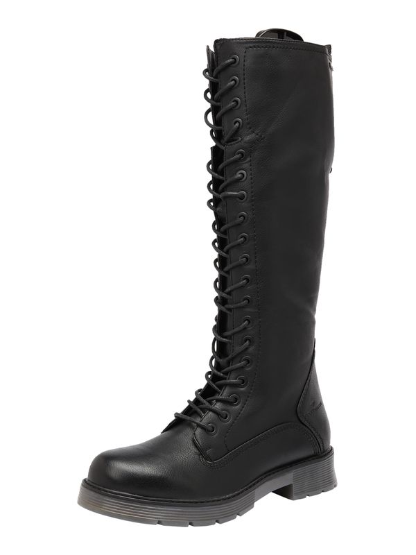 TOM TAILOR TOM TAILOR Ботуши с връзки  черно