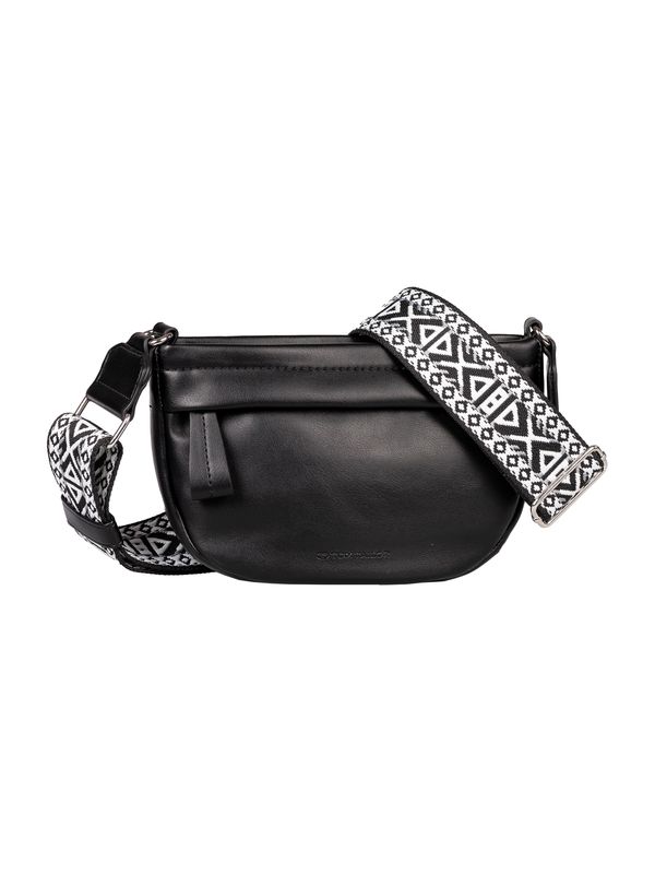 TOM TAILOR TOM TAILOR Чанта с презрамки 'Palina'  черно / бяло