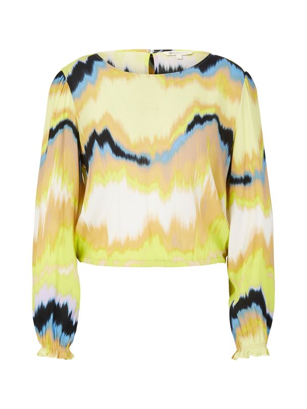TOM TAILOR DENIM TOM TAILOR DENIM Блуза  небесносиньо / жълто / черно / бяло