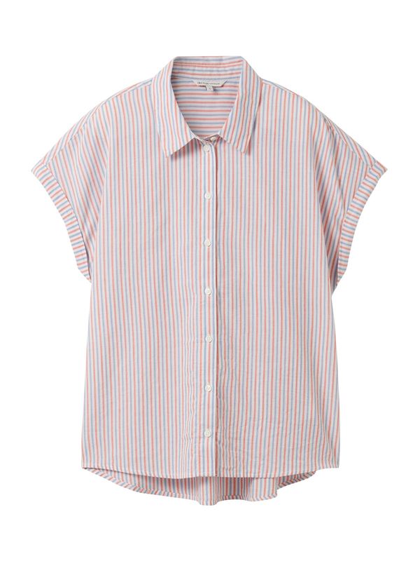 TOM TAILOR DENIM TOM TAILOR DENIM Блуза  светлосиньо / пъпеш / естествено бяло