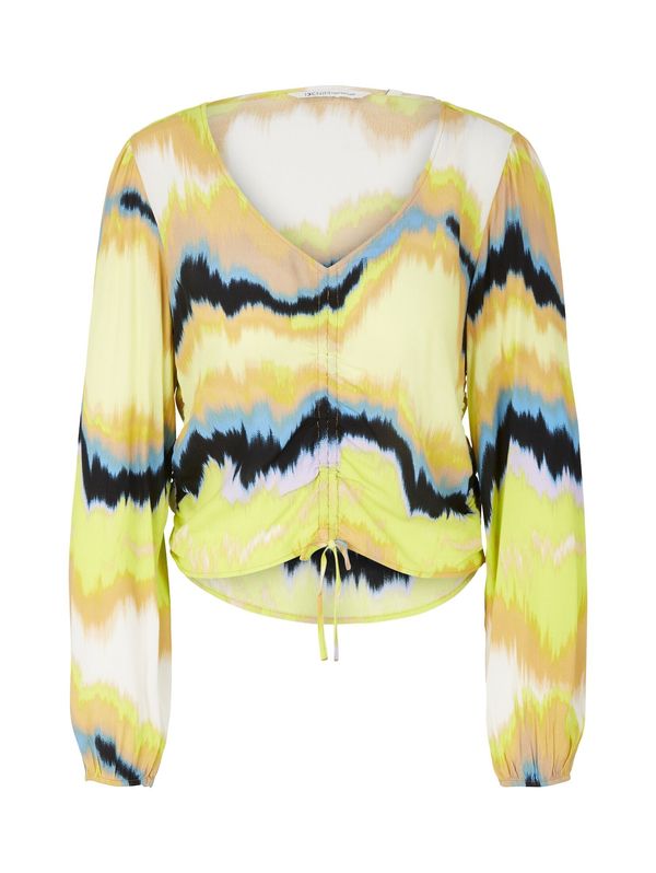 TOM TAILOR DENIM TOM TAILOR DENIM Блуза  светлосиньо / шафран / светложълто / черно