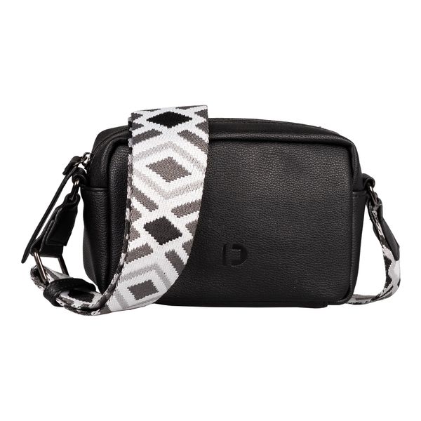 TOM TAILOR DENIM TOM TAILOR DENIM Чанта с презрамки 'Mena'  сиво / черно / бяло