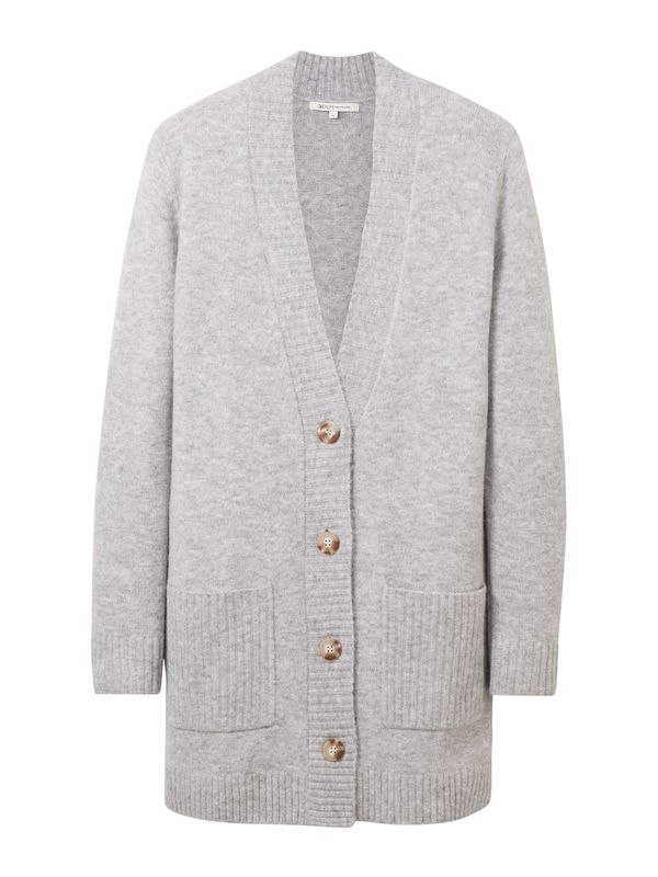 TOM TAILOR DENIM TOM TAILOR DENIM Плетена жилетка  сив меланж