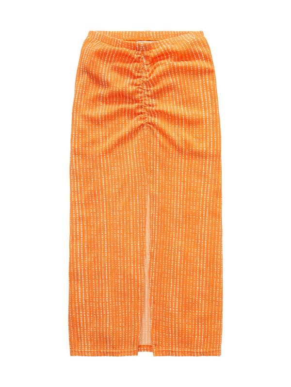 TOM TAILOR DENIM TOM TAILOR DENIM Пола  оранжево / бяло