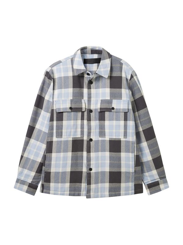 TOM TAILOR DENIM TOM TAILOR DENIM Преходно яке  светлосиньо / графитено сиво / бяло