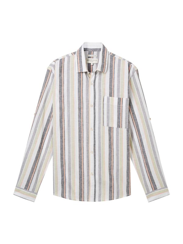 TOM TAILOR DENIM TOM TAILOR DENIM Риза  бежово / нощно синьо / пастелно зелено / оранжево