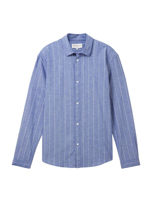 TOM TAILOR DENIM TOM TAILOR DENIM Риза  опушено синьо / бяло