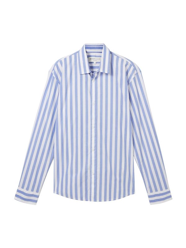 TOM TAILOR DENIM TOM TAILOR DENIM Риза  синьо / мръсно бяло