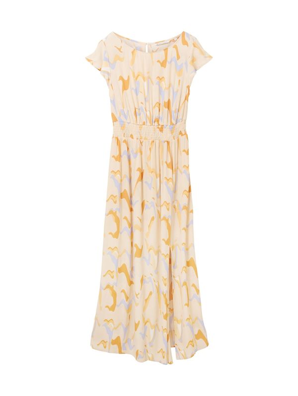 TOM TAILOR DENIM TOM TAILOR DENIM Рокля  бежово / цвят "пясък" / опушено синьо