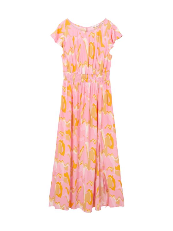 TOM TAILOR DENIM TOM TAILOR DENIM Рокля  мандарина / корал / бледорозово / бяло