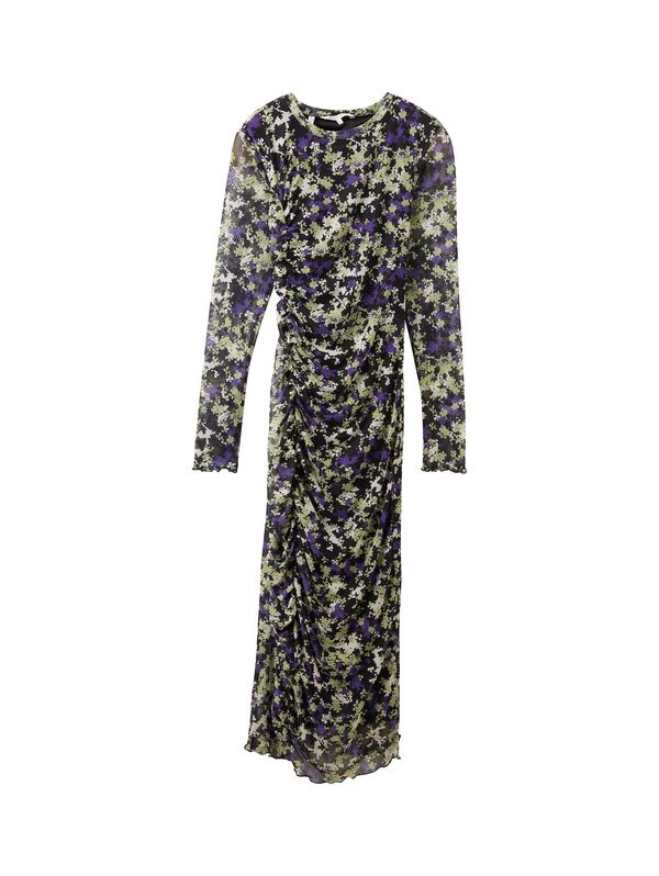 TOM TAILOR DENIM TOM TAILOR DENIM Рокля  светлозелено / тъмнолилаво / черно / бяло