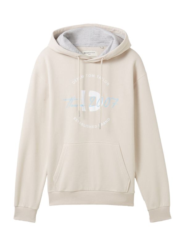 TOM TAILOR DENIM TOM TAILOR DENIM Суичър  бежово / светлосиньо / бяло