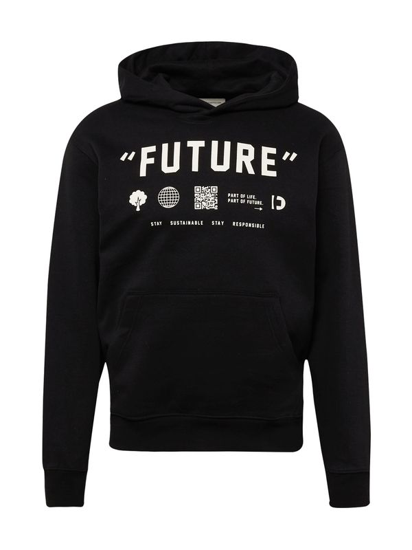 TOM TAILOR DENIM TOM TAILOR DENIM Суичър  черно / бяло