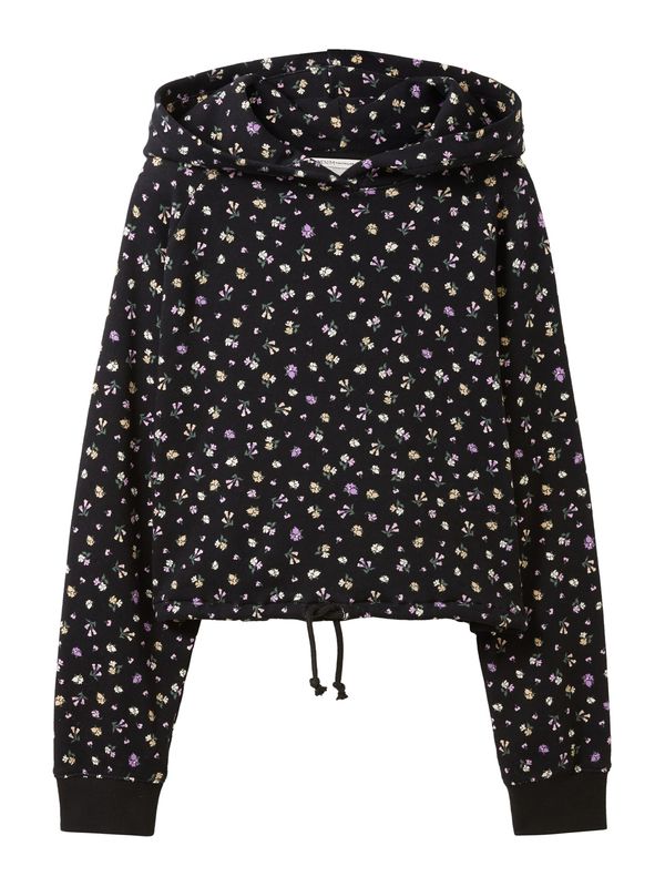 TOM TAILOR DENIM TOM TAILOR DENIM Суичър  екрю / зелено / светлолилаво / черно