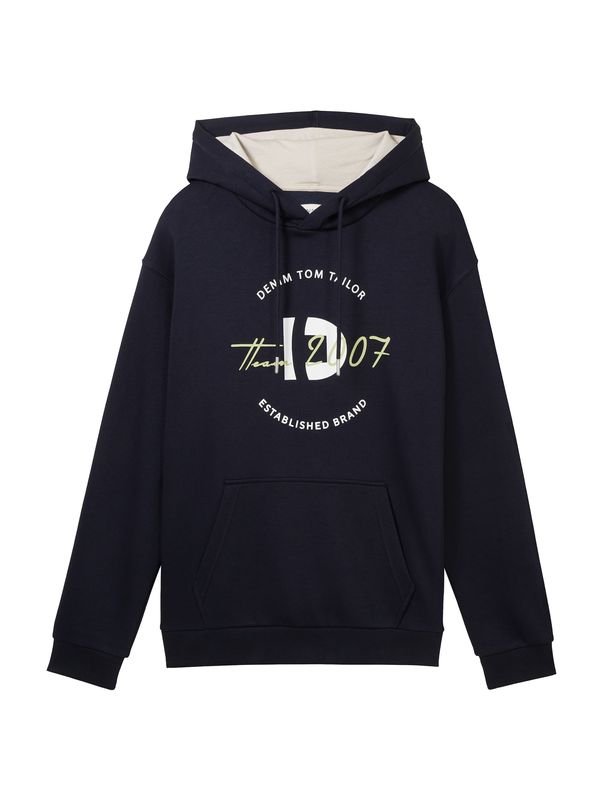 TOM TAILOR DENIM TOM TAILOR DENIM Суичър  нейви синьо / пастелно зелено / бяло