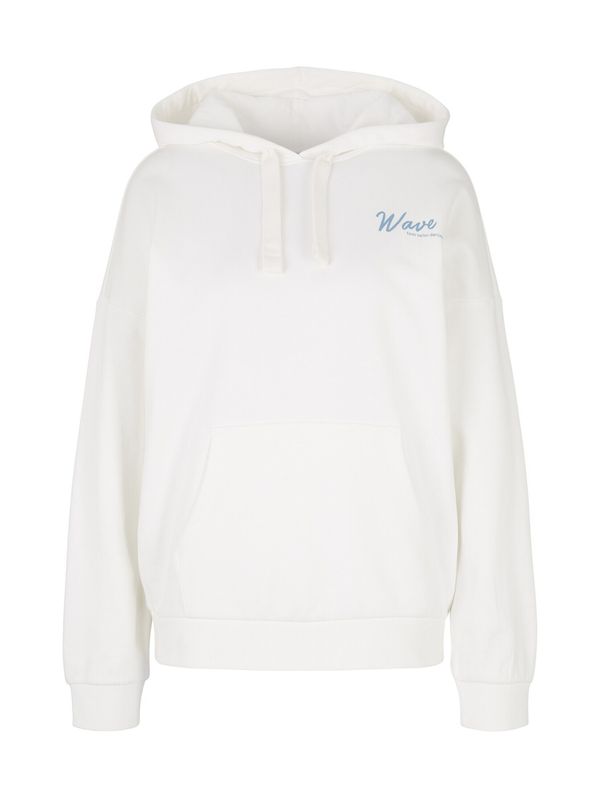 TOM TAILOR DENIM TOM TAILOR DENIM Суичър  опушено синьо / мръсно бяло