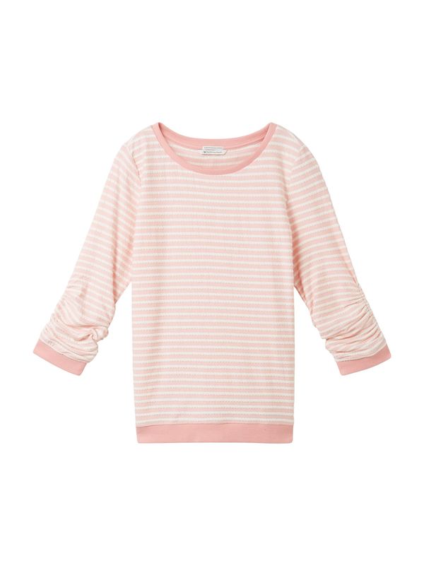 TOM TAILOR DENIM TOM TAILOR DENIM Суичър  розе / бяло