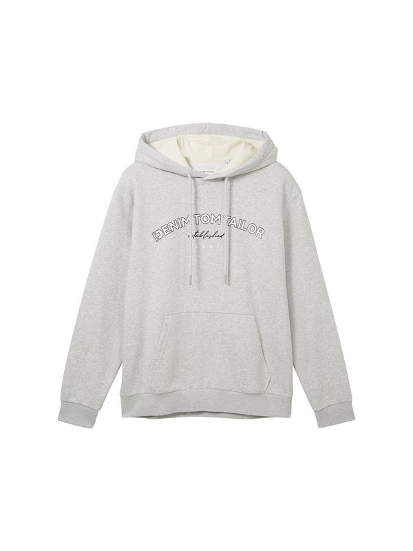 TOM TAILOR DENIM TOM TAILOR DENIM Суичър  сив меланж / черно / бяло