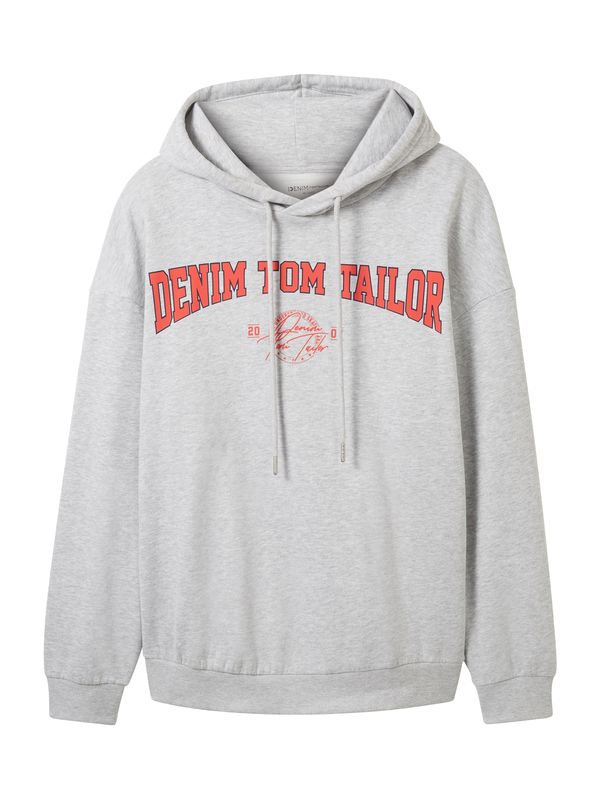 TOM TAILOR DENIM TOM TAILOR DENIM Суичър  сив меланж / червено / черно