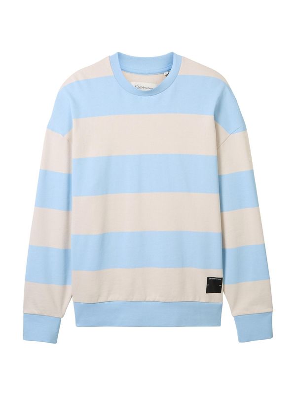 TOM TAILOR DENIM TOM TAILOR DENIM Суичър  светлобежово / светлосиньо