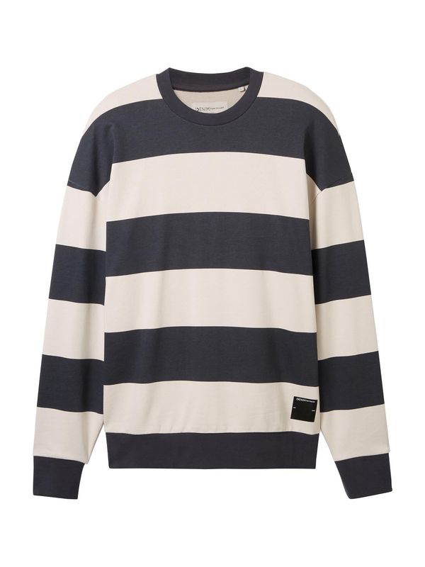 TOM TAILOR DENIM TOM TAILOR DENIM Суичър  светлобежово / тъмносиво