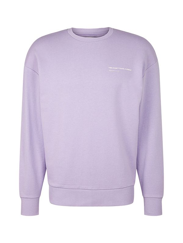 TOM TAILOR DENIM TOM TAILOR DENIM Суичър  светлолилаво / бяло