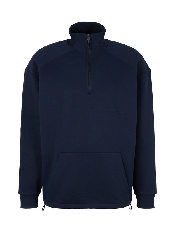 TOM TAILOR DENIM TOM TAILOR DENIM Суичър  тъмносиньо / бяло