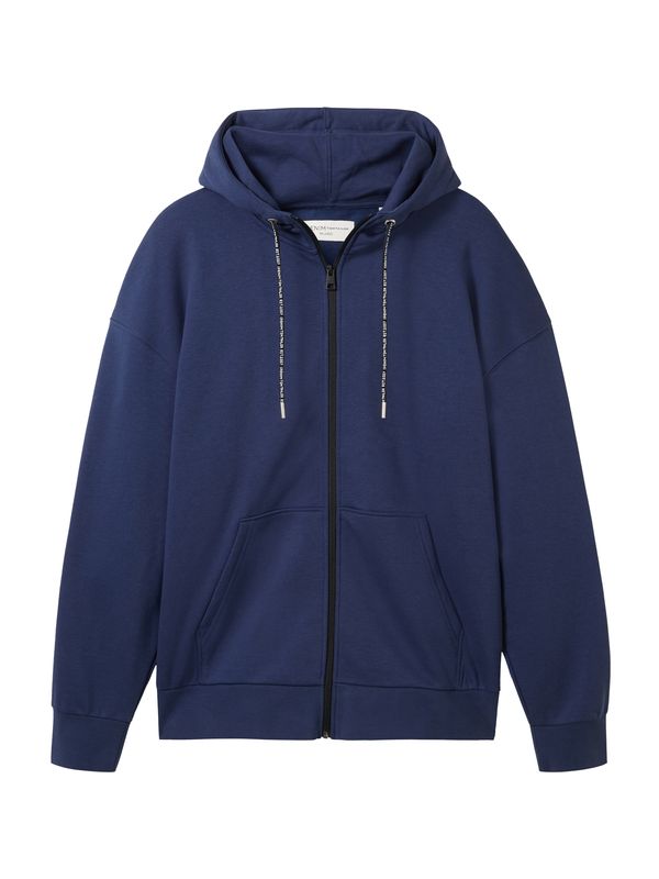 TOM TAILOR DENIM TOM TAILOR DENIM Суичъри с качулка  морскосиньо / черно / бяло