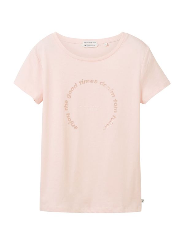 TOM TAILOR DENIM TOM TAILOR DENIM Тениска  бледорозово / пепел от рози