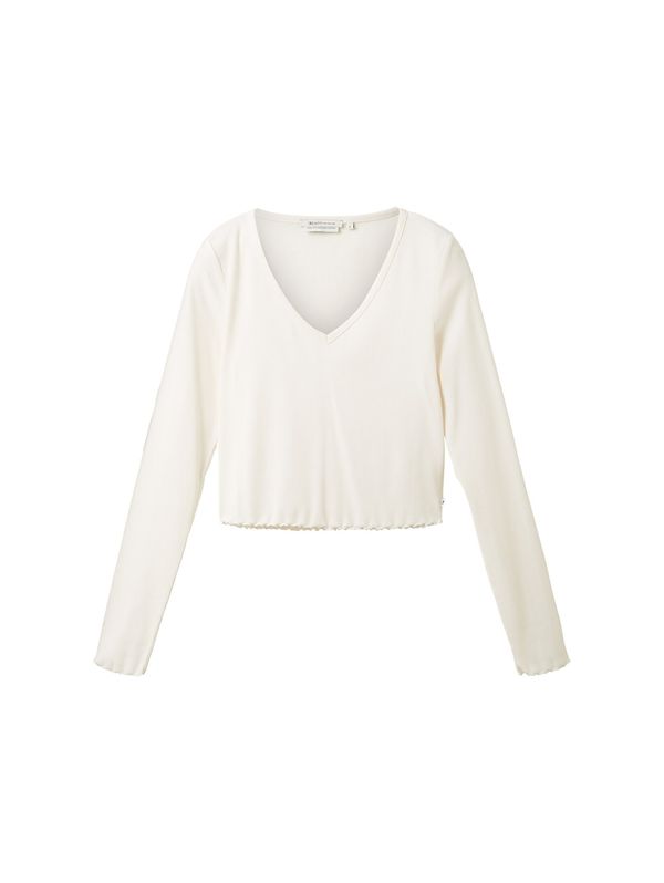 TOM TAILOR DENIM TOM TAILOR DENIM Тениска  бяло