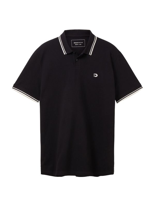 TOM TAILOR DENIM TOM TAILOR DENIM Тениска  черно / бяло